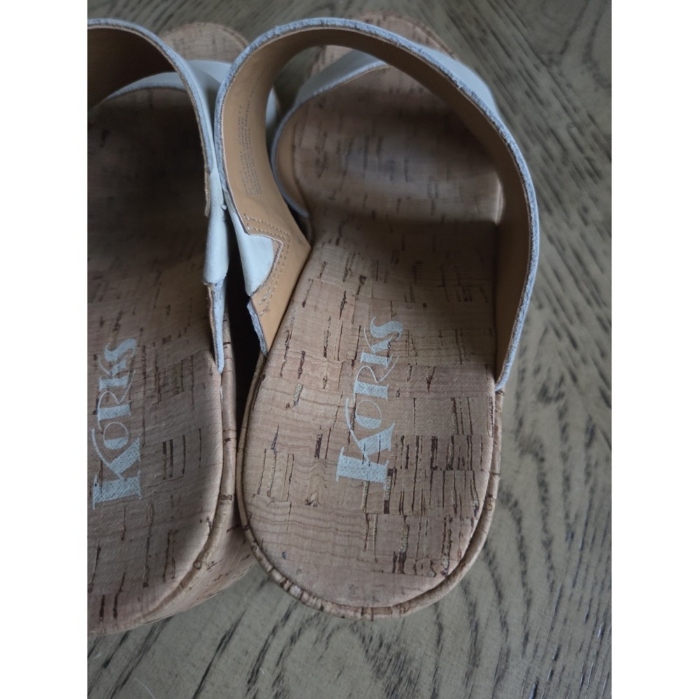 Korks Sandals Womens Size 9 Ease Deltona Wedge Sandals Light Gray Green Strappy - Picture 5 of 12
